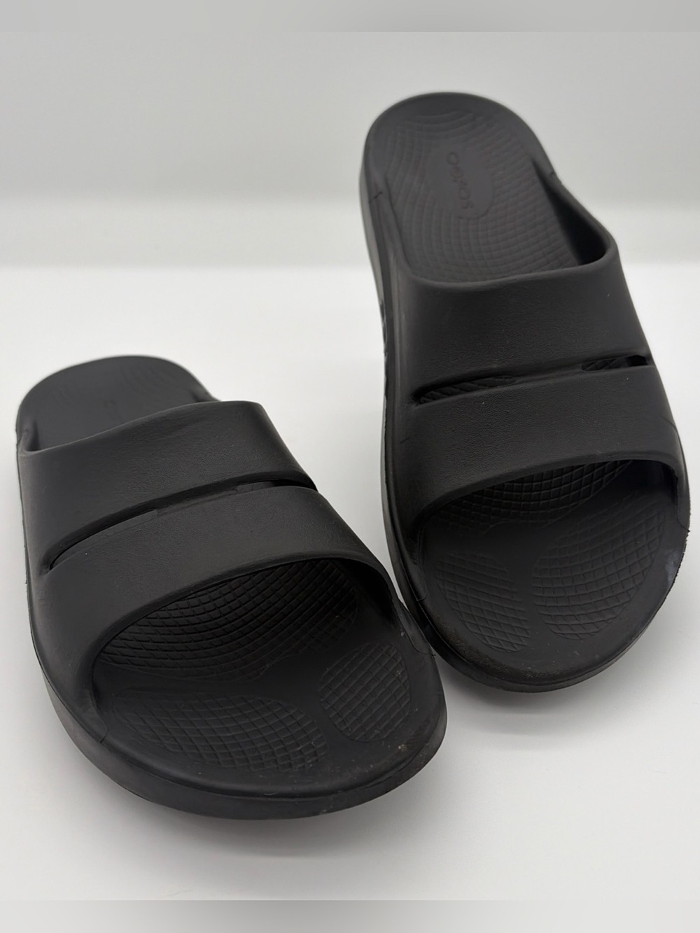OOFOS Ooahh Luxe Slide Recovery Sandals Black EU 42 US M9/W11